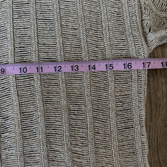 Zara Dress Sweater Crochet Y2K Boho Festival Small Gold‎ - Picture 4 of 6